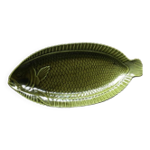 Large green fish dish Sarreguemines
