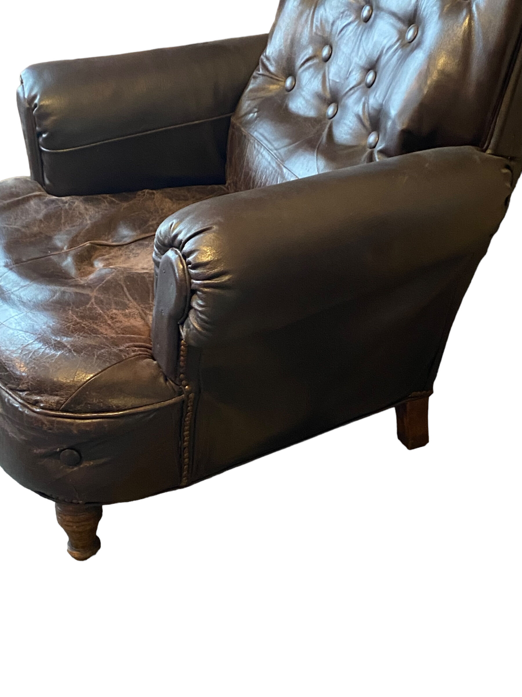 Chesterfield leather armchair