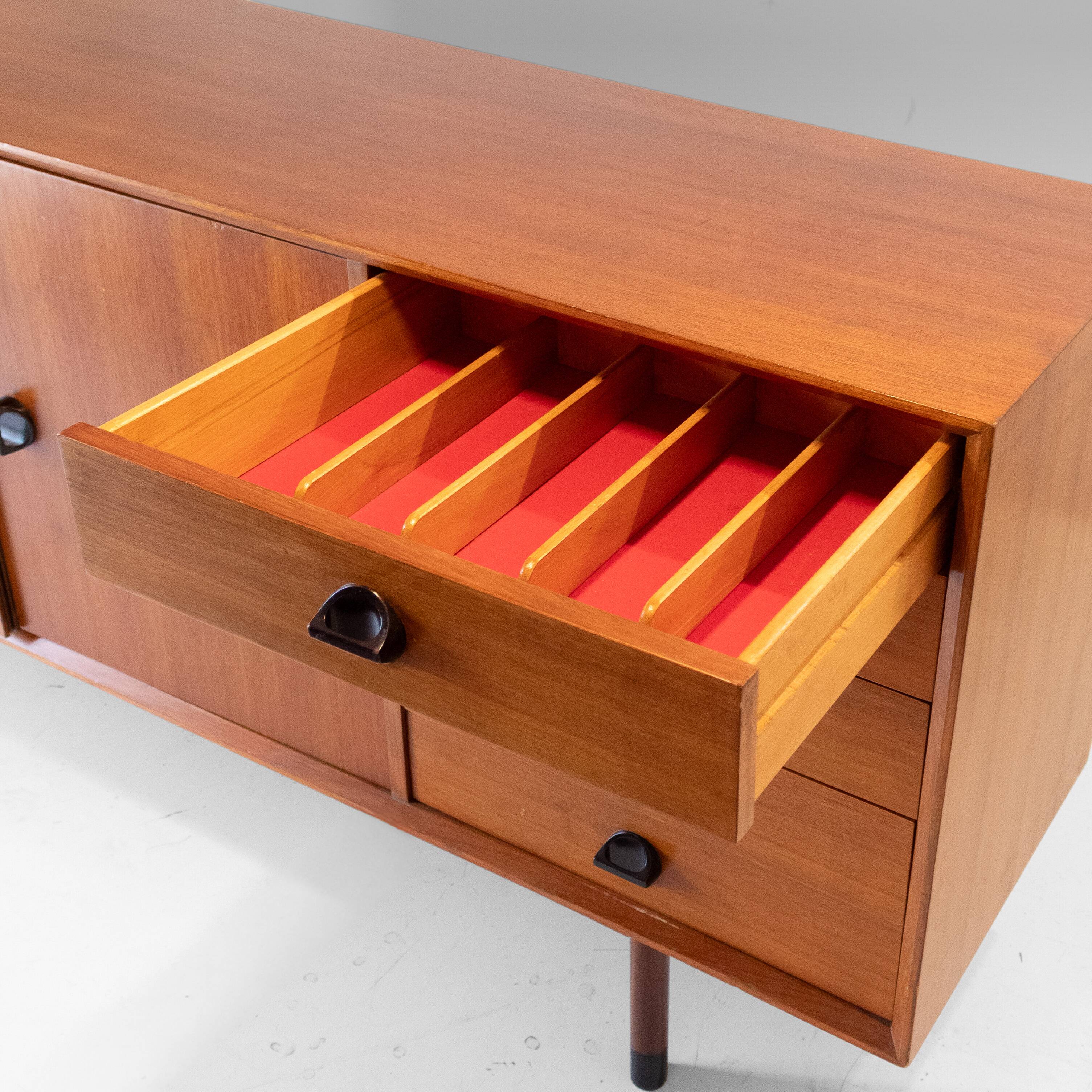 Mid-Century Modern Teak Sideboard by George Coslin for Faram, Italy, 1960s