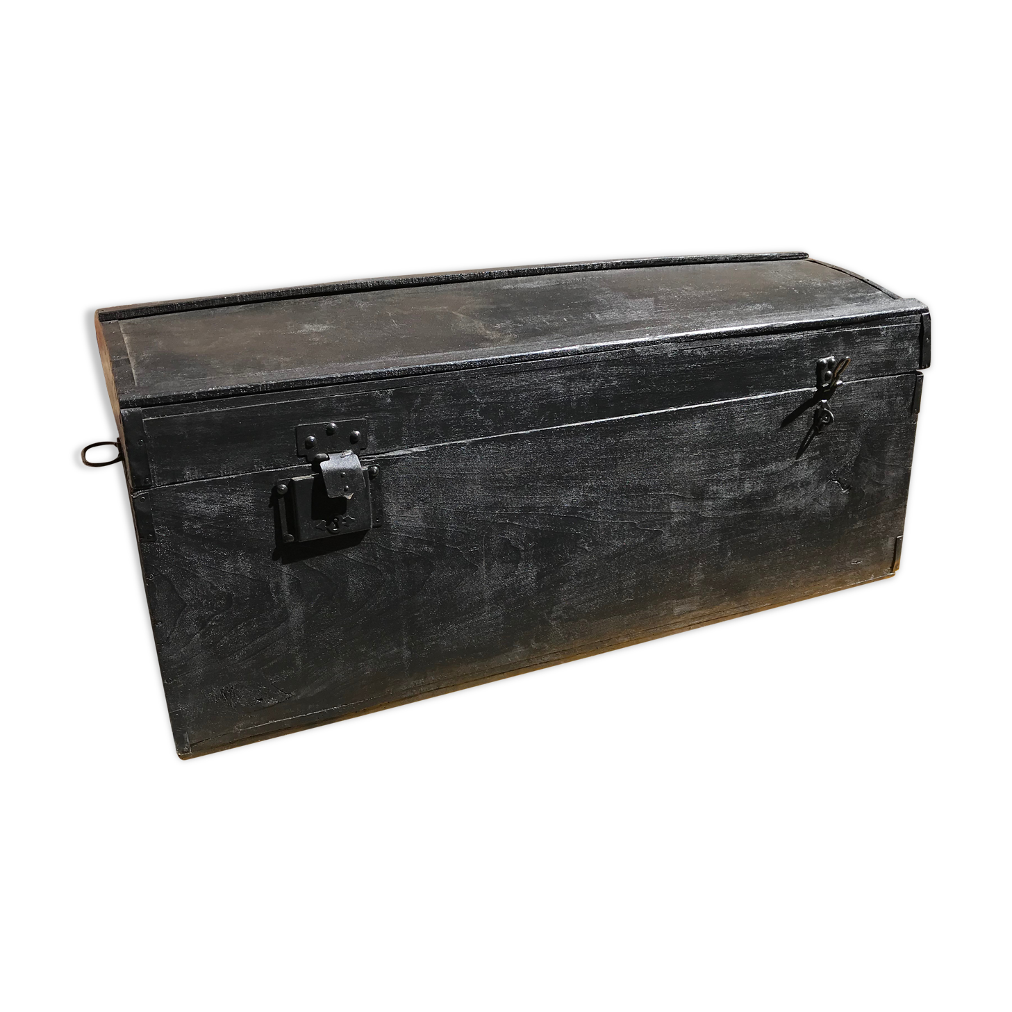 Black wooden trunk