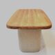 Soft Table — One-Off Sculptural Table in Reclaimed Oak and Wool by Zachte Z