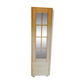 Petite armoire en rotin tressée vintage
