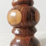 Vintage Wooden Vase: Handcrafted Wood Sculpture, Home Decor
