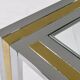 Square coffee table in brass, chrome and glass by Renato Zevi, Italy, 1970s