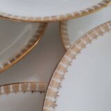 Set of 10 porcelain dessert plates
