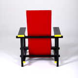 Armchair "Rouge Bleu" Bauhaus spirit, 1970s