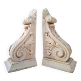 Moulded plaster bookends