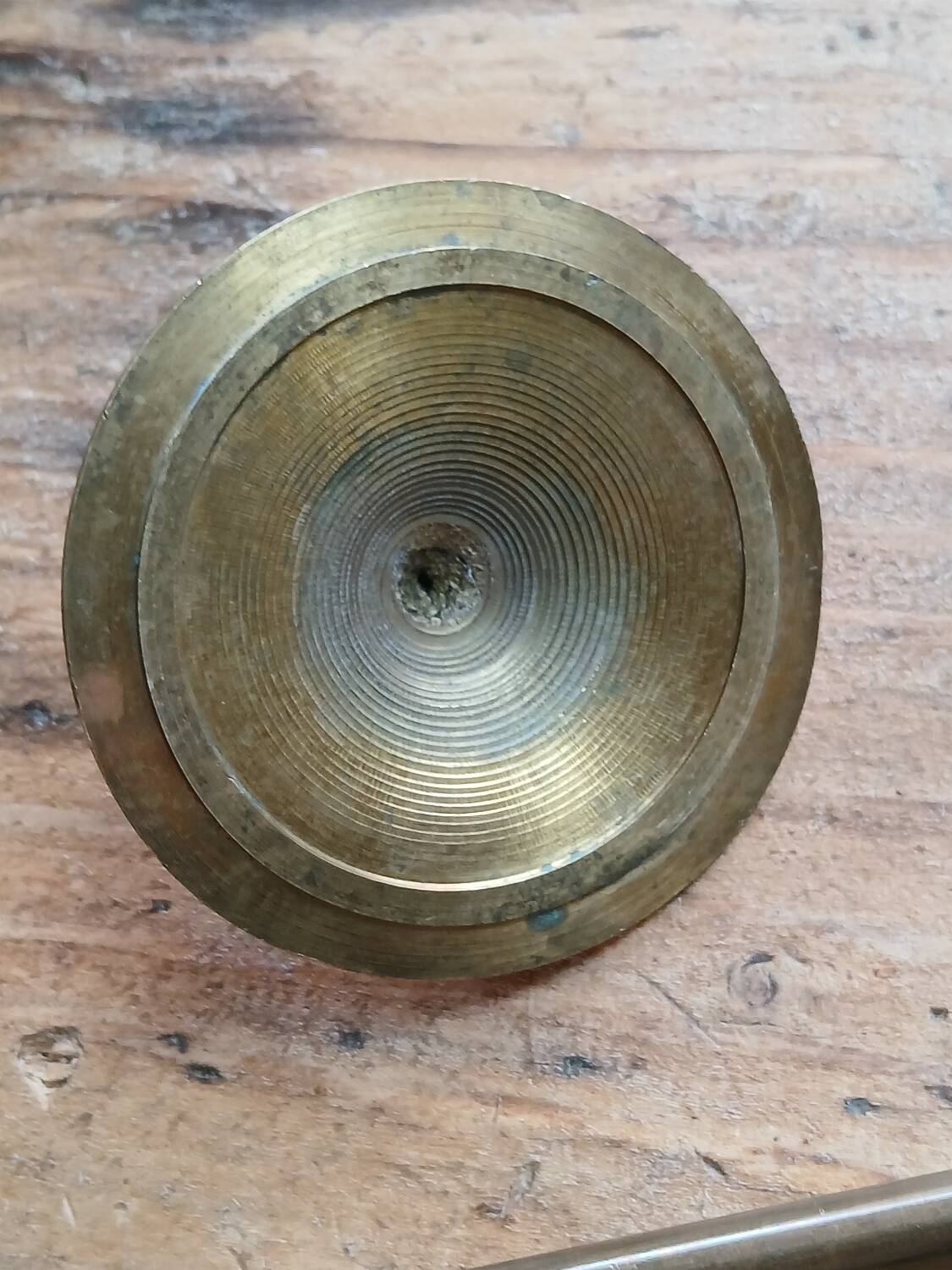 Brass candle holder, straight shape