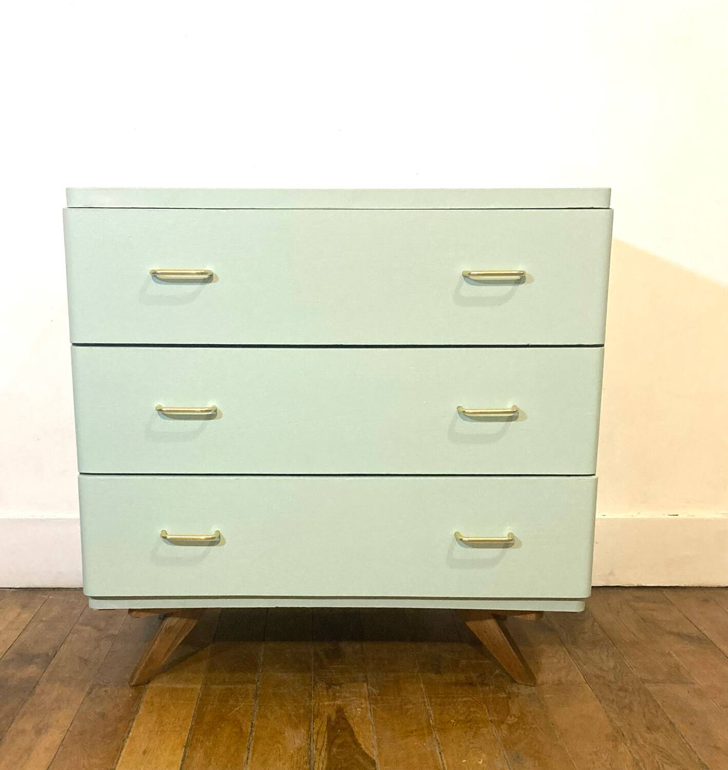 Vintage compass feet chest of drawers