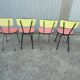 4 chaises formica vintage