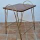 Side table, vintage "Eiffel" service with two metal and wood tops