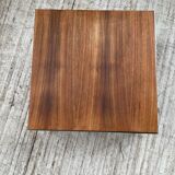 Walnut and modernist chrome coffee table