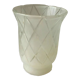 Frosted glass vase with diamond pattern Art Deco