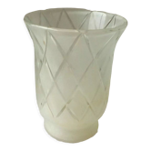 Vase en verre depoli decor losange art deco