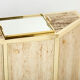 Pair of travertine brass cabinets by Alfredo Freda 1975