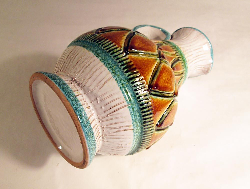 Colorful ceramic pitcher