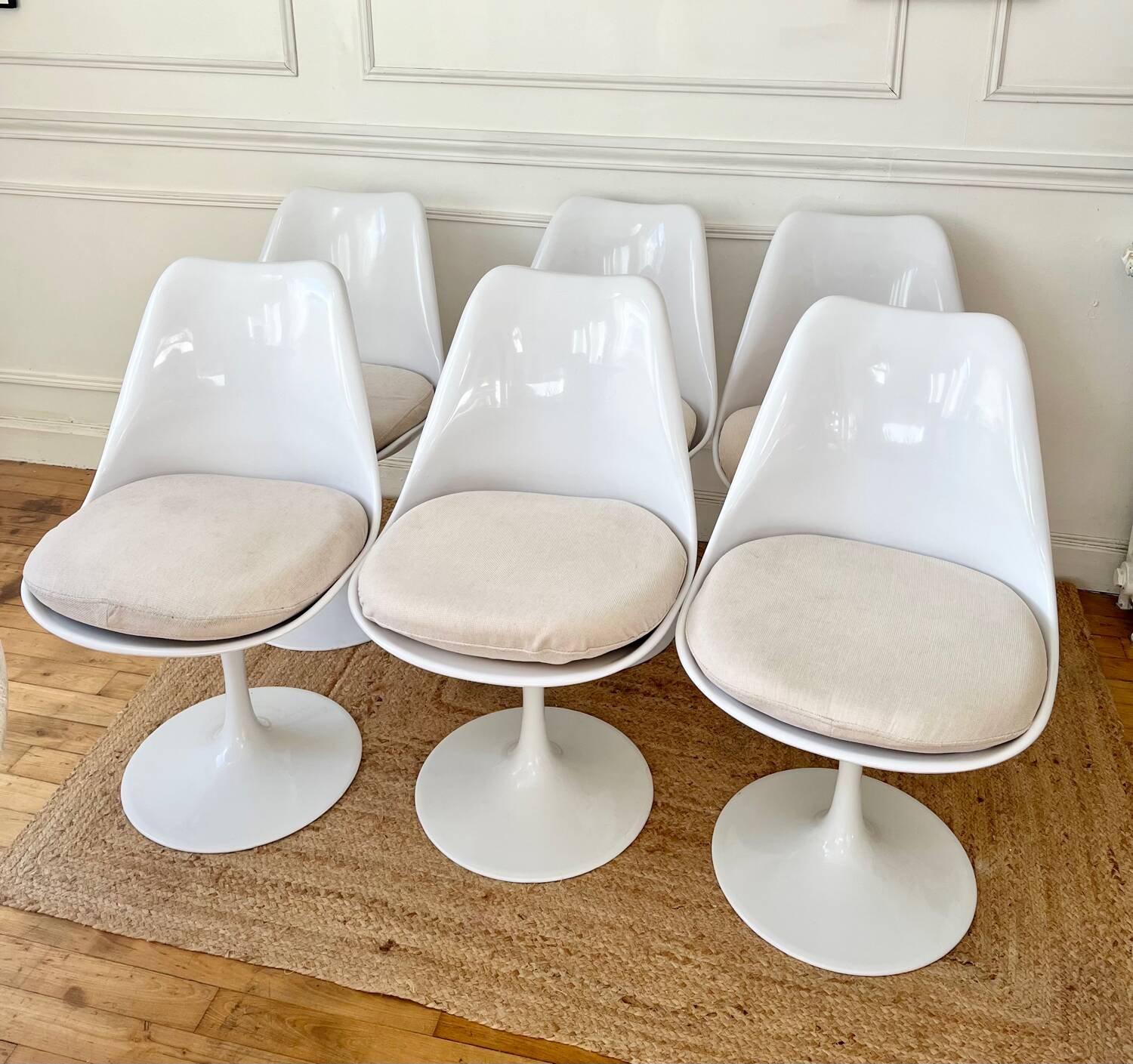 6 chaises tulipes