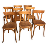 8 chaises bistrot Baumann anciennes