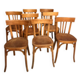 8 chaises bistrot Baumann anciennes