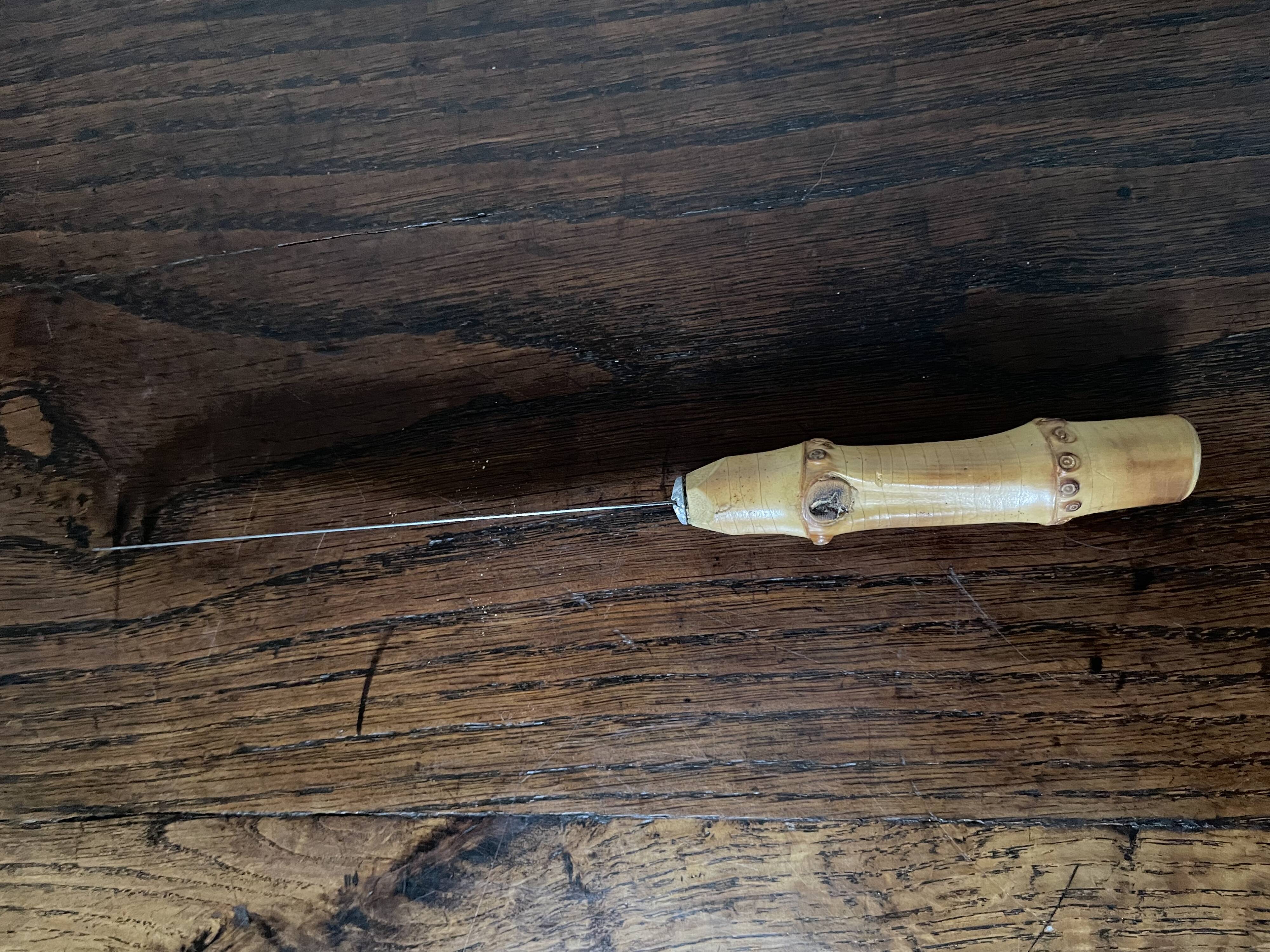 Bamboo handle cheese knife