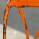 Set of 6 industrial metal dining chairs by Joseph Mathieu, painted steel, 1920s, France