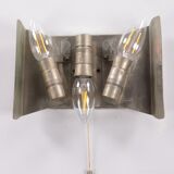 Wall lamp with ice glass made by J.T. Kalmar,1960s