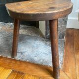 Dark wood tripod stool