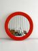 Vintage orange round mirror Syla 1970s