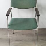 Set of 3 vintage green armchairs by Gijs Van Der Sluis