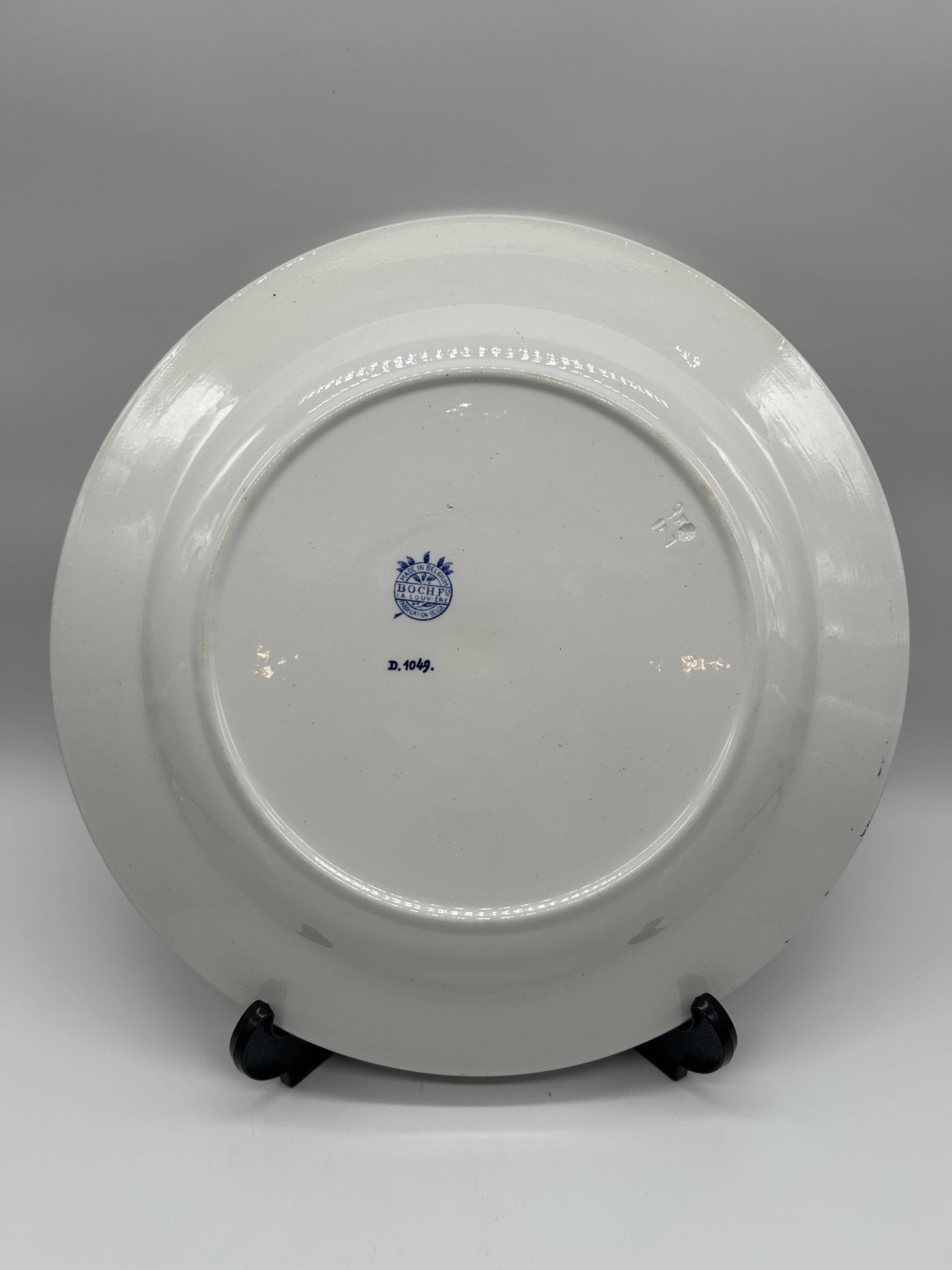 Large art deco plate - boch freres - d1049