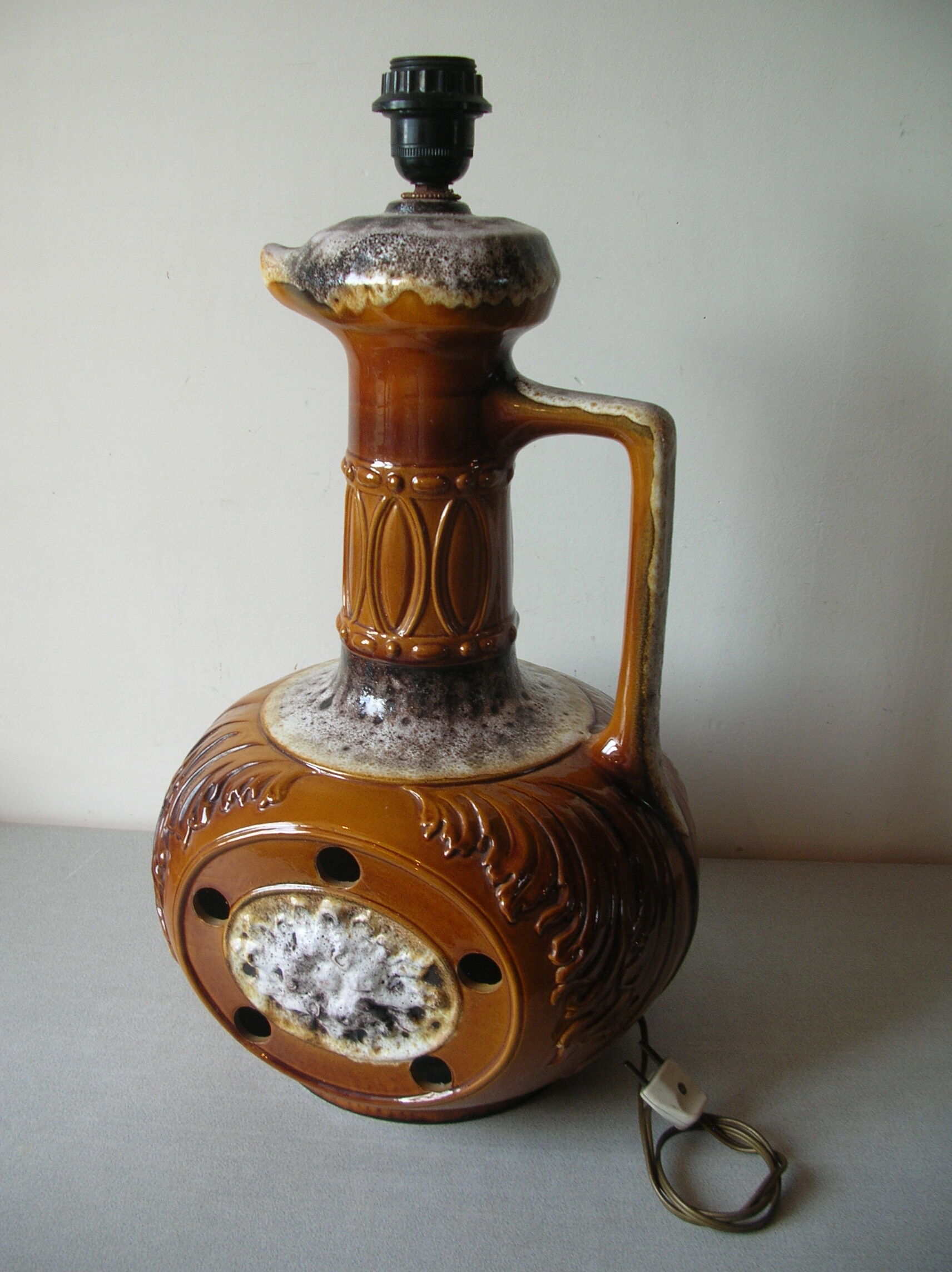 Floor lamp foot 2 burners 1970