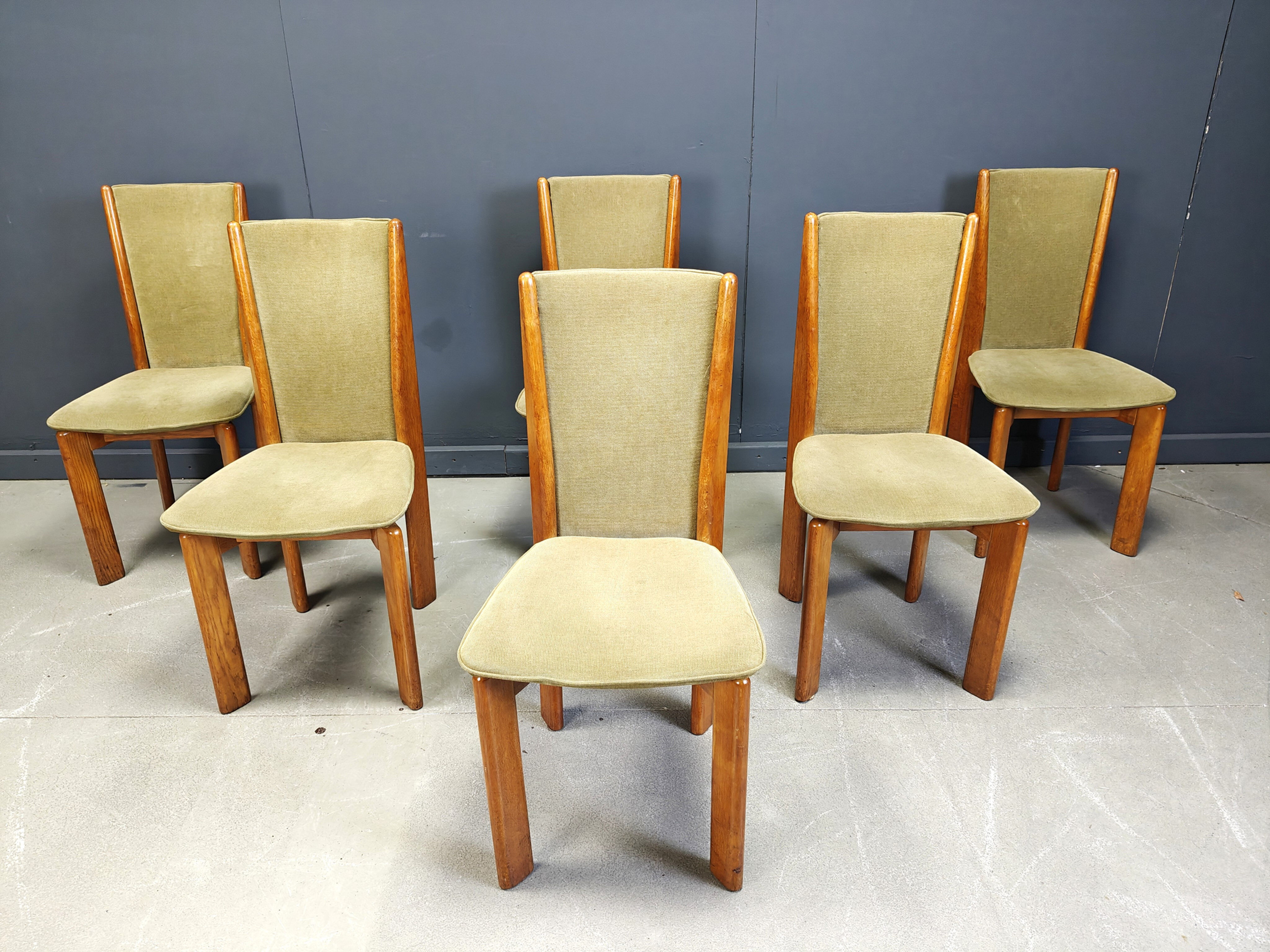 Vintage Danish dining chairs set of 6 - 1970s