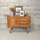 Buffet vintage bois et rotin