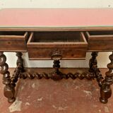 Louis XIII desk table in carved walnut 19th century
