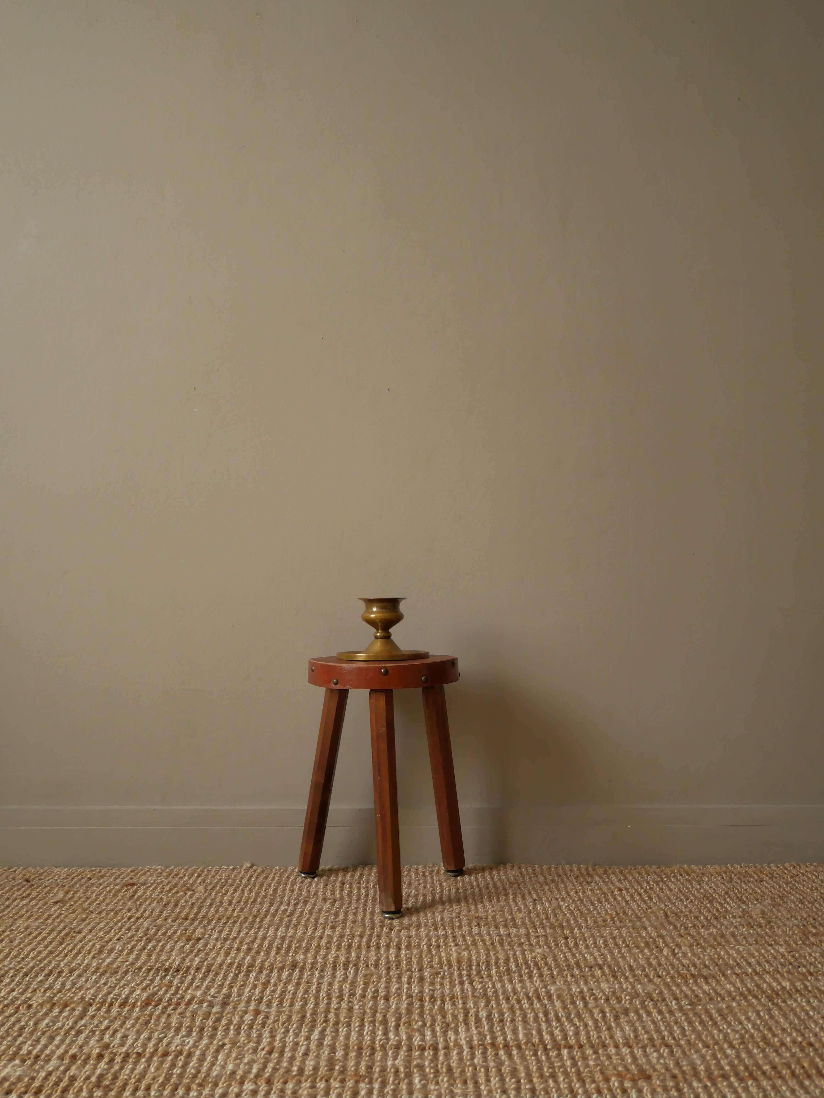 Vintage vintage brass candle holder