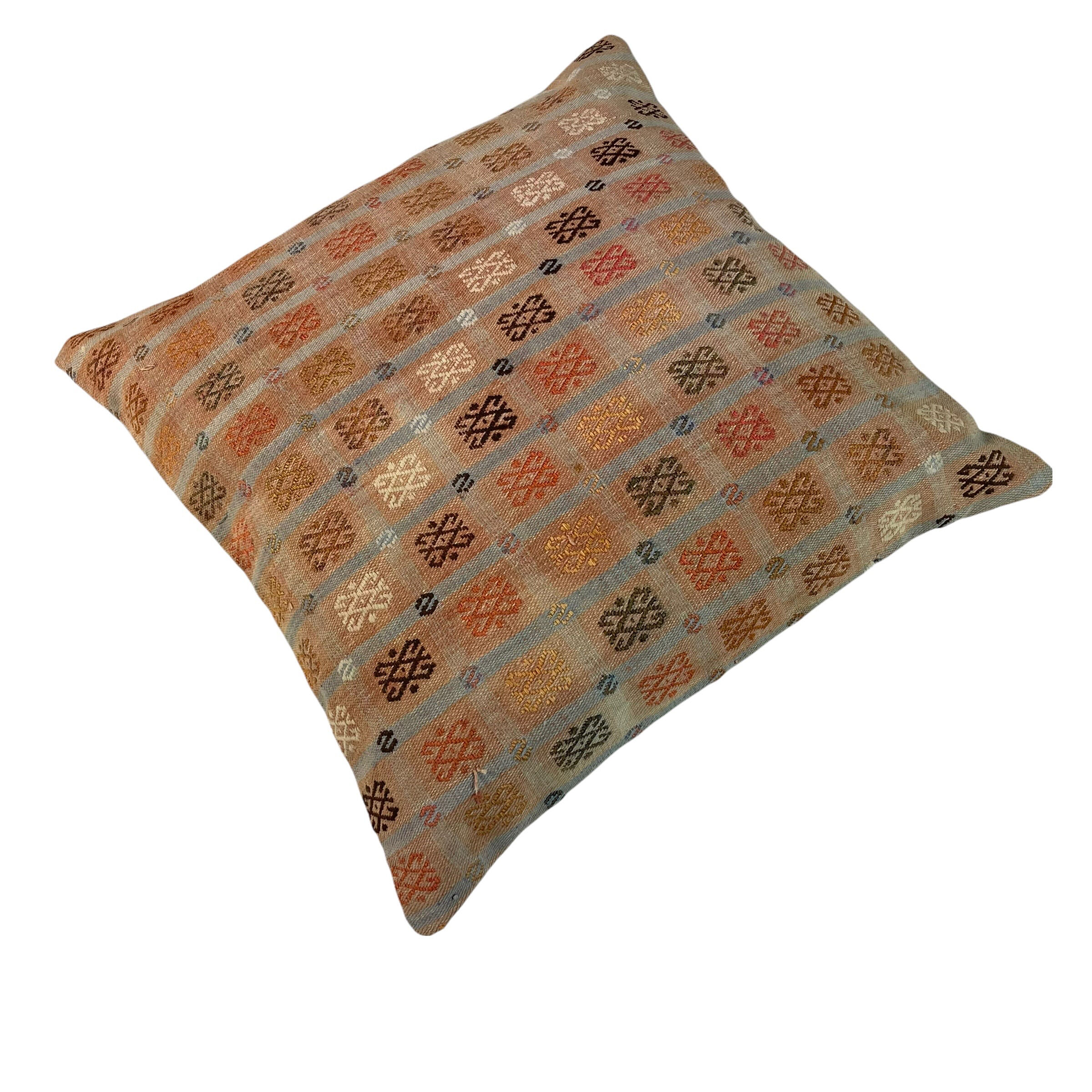 Vintage Turkish KIlim Cushion Cover, 60x60 cm
