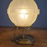 Pressed glass table lamp