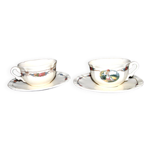 Sarreguemines lot 2 tasses