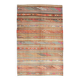 Red & Green Pinstriped Turkish Kilim Rug, 155x250Cm