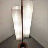 Danish floor lamp in teak and pearly resin from the 50s/60s
