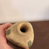 Ancient triangular vase perfume bottle Kohl Persian Qajar Iran Cavalier Gul O