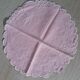 Linen placemat embroidered hand apple blossoms