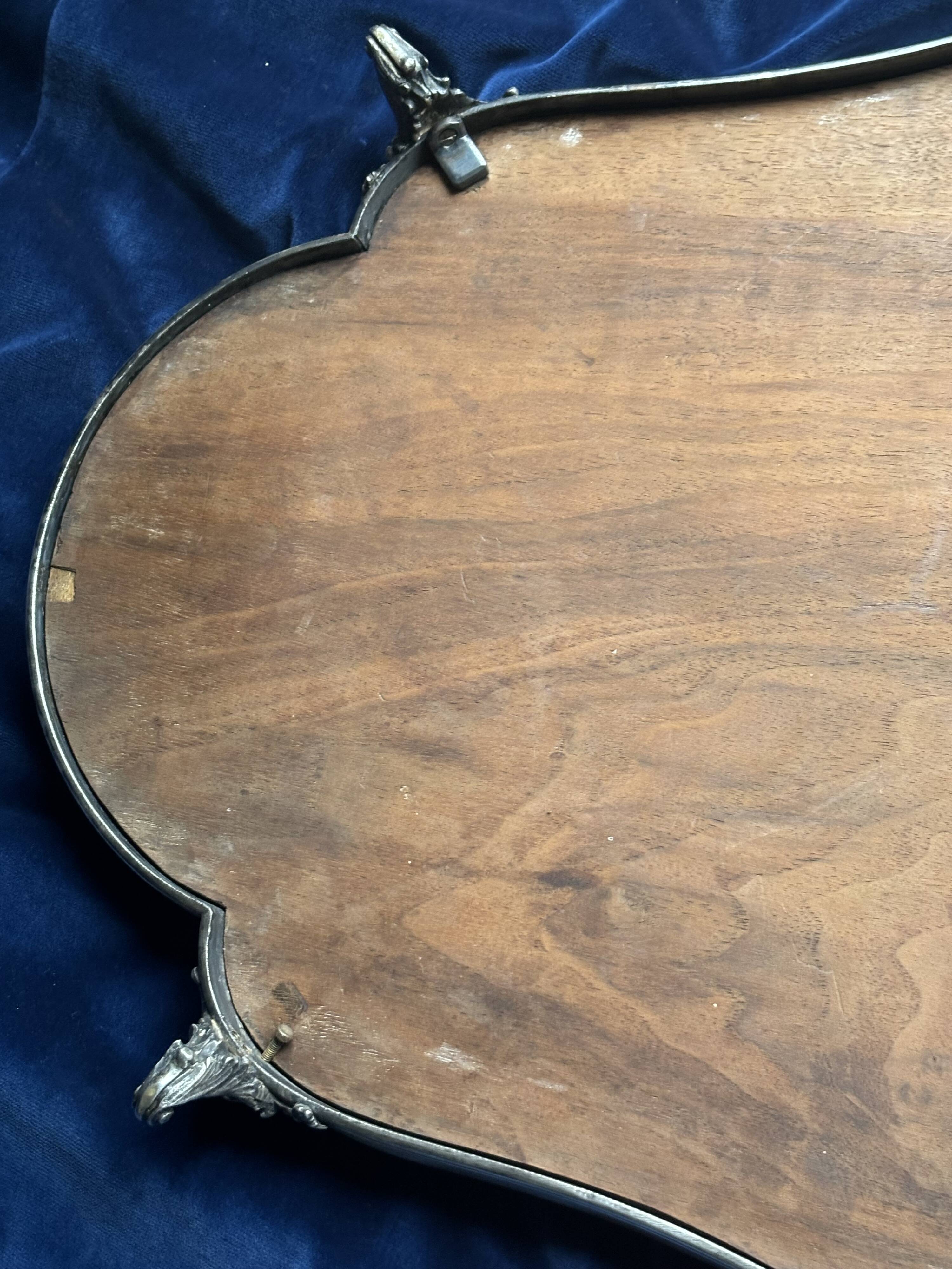 19th century mirror and silver table centrepiece