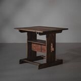 Antique workshop table - Savoy folk art, circa 1900