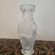 Vintage chiseled transparent glass vase