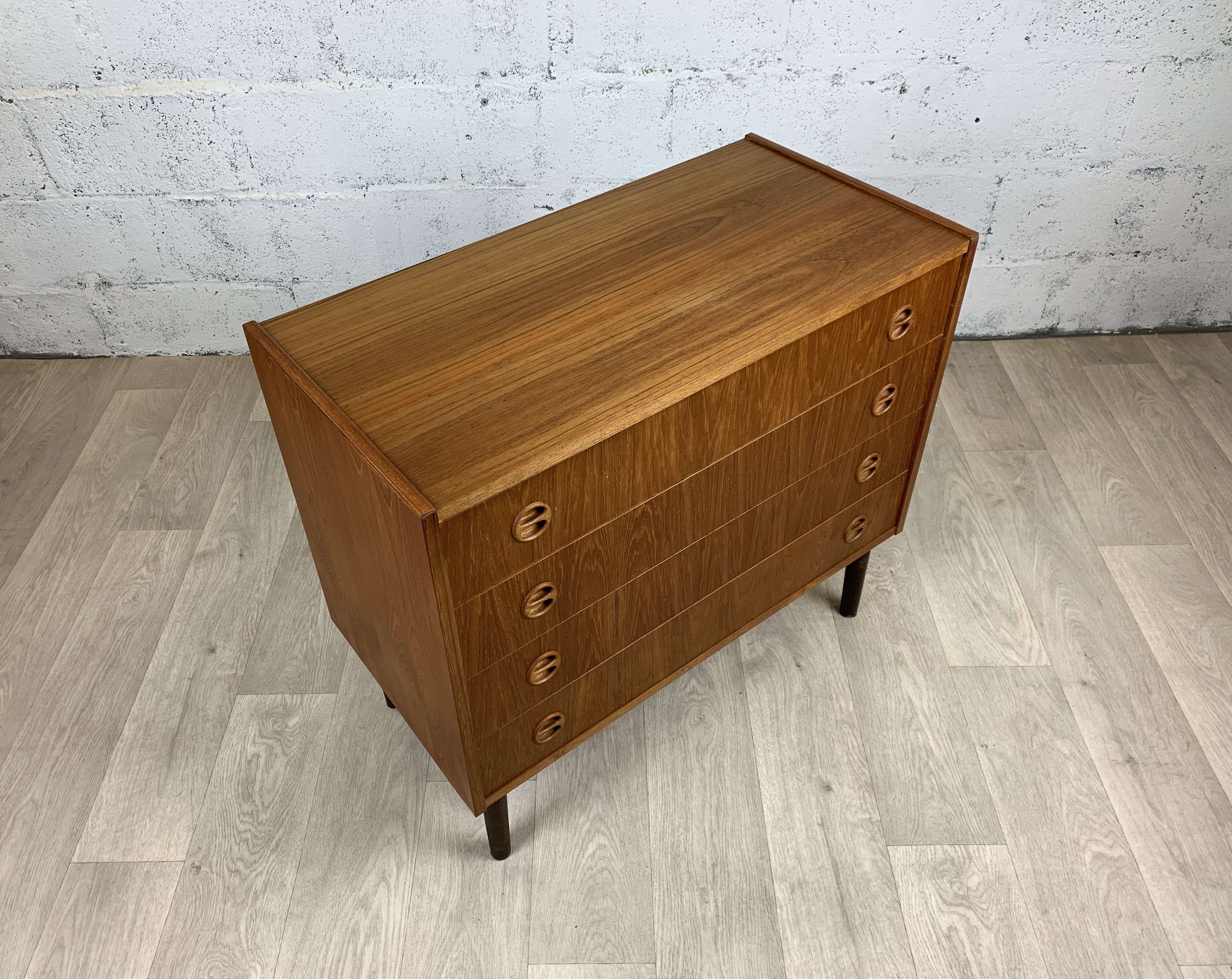 Vintage Scandinavian Teak Commodity, 60s