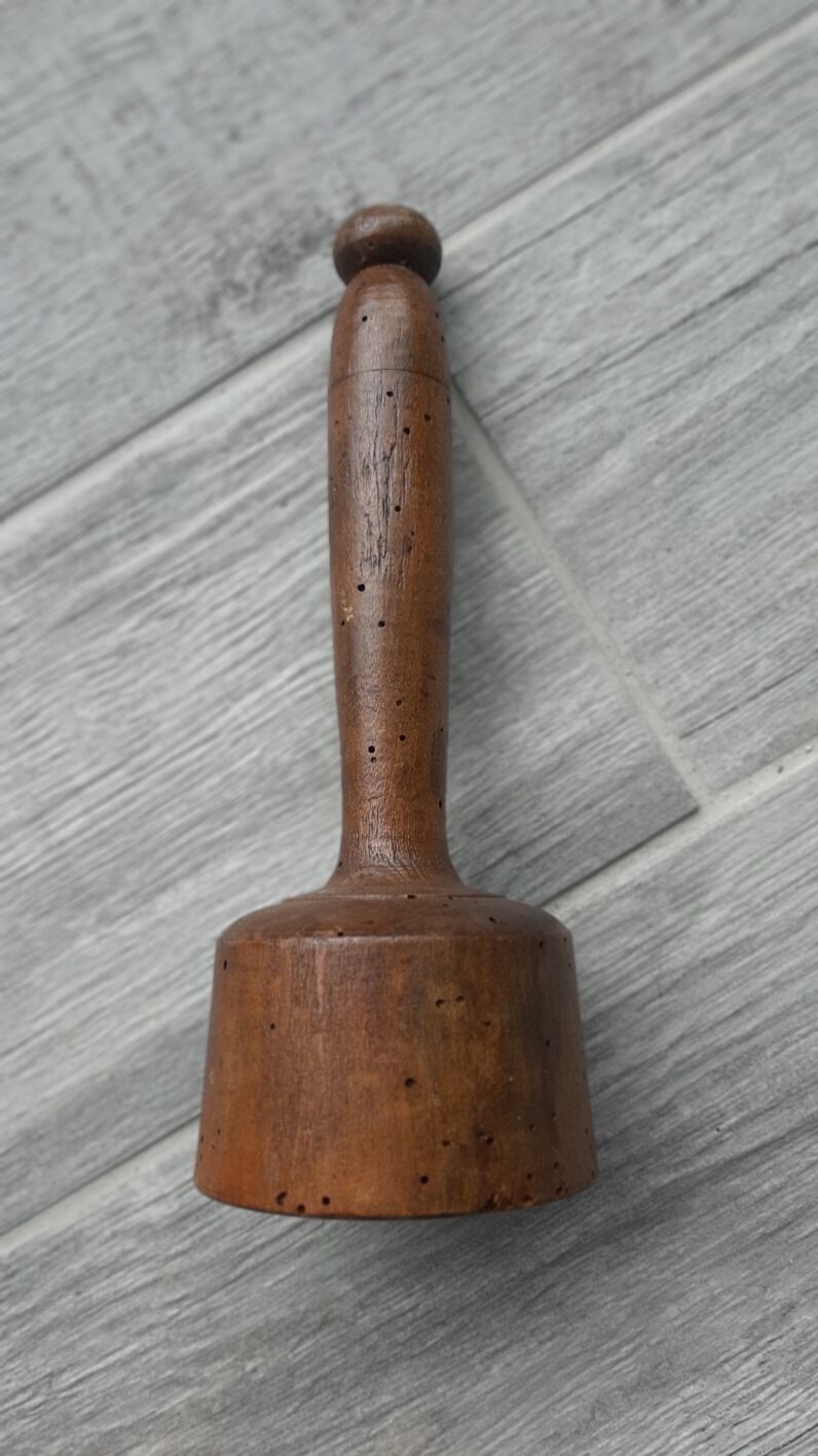 Wooden mortar and pestle