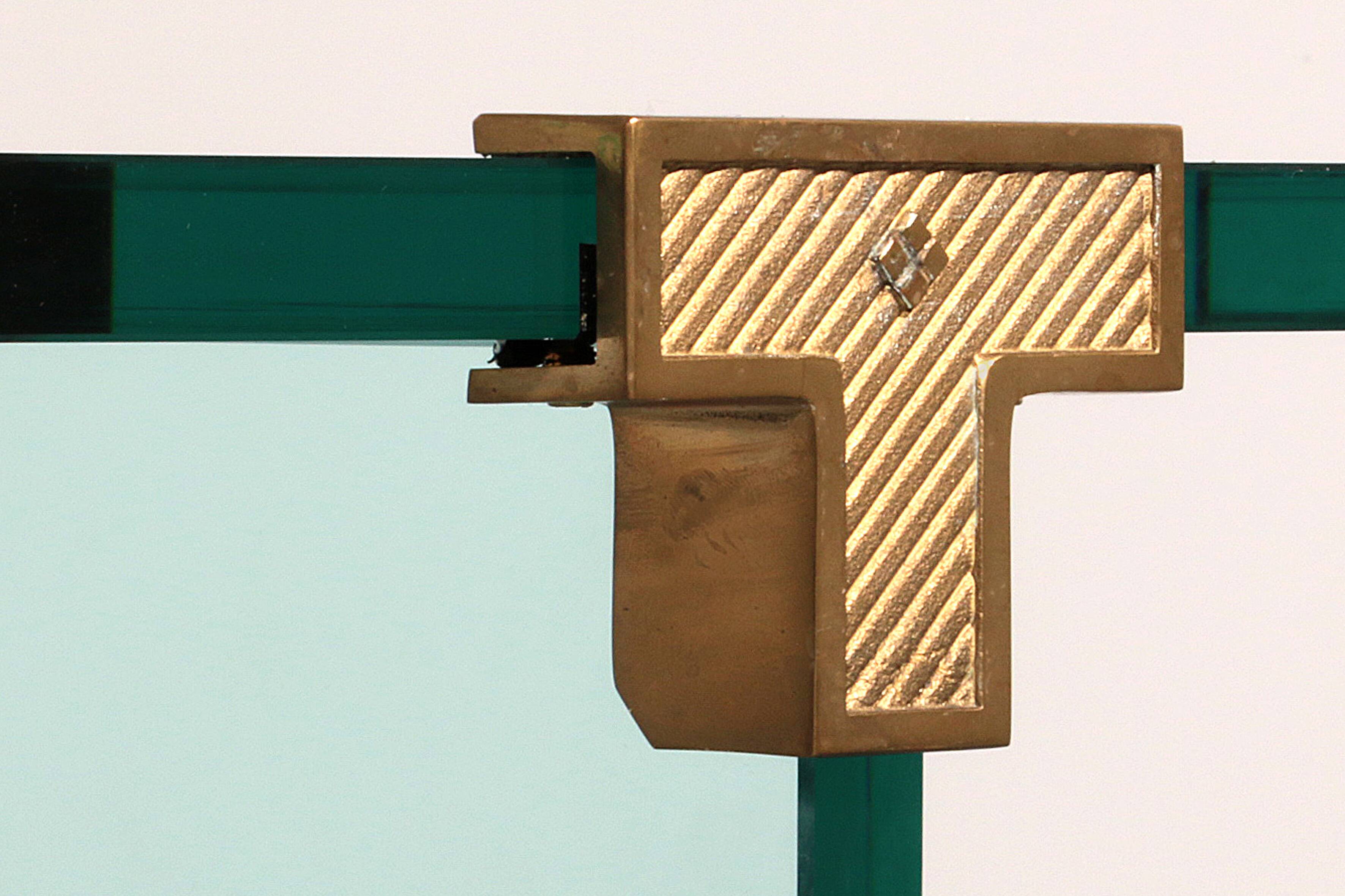 Peter Ghyzcy Side Table Model T30 solid glass 1960