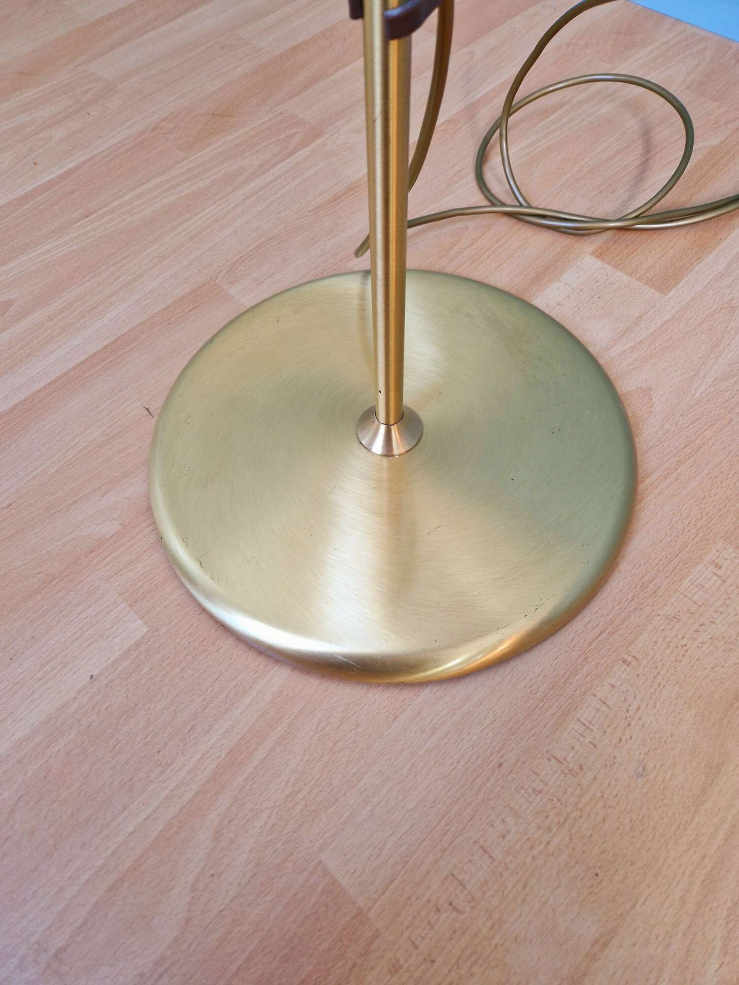 Brass eyeball floor lamp, by Gepo, 1960s-70s.