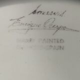Large wall plate in majolica signed by Enrique Crespo, Artesania years.